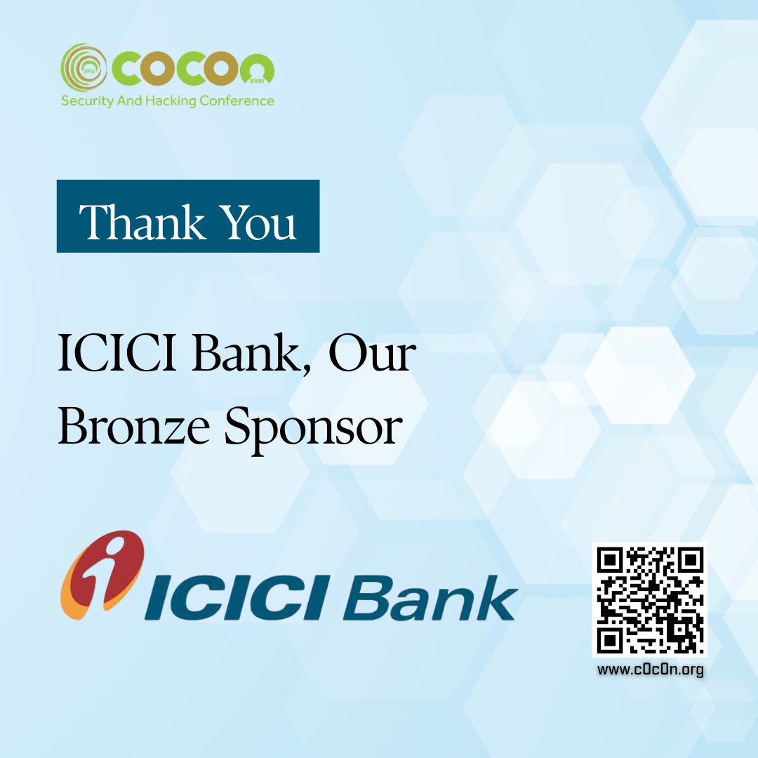 Thank You, ICICI Bank!
We extend our gratitude to ICICI Bank for being the Bronze Sponsor of #c0c0n2025. c0c0n.org
