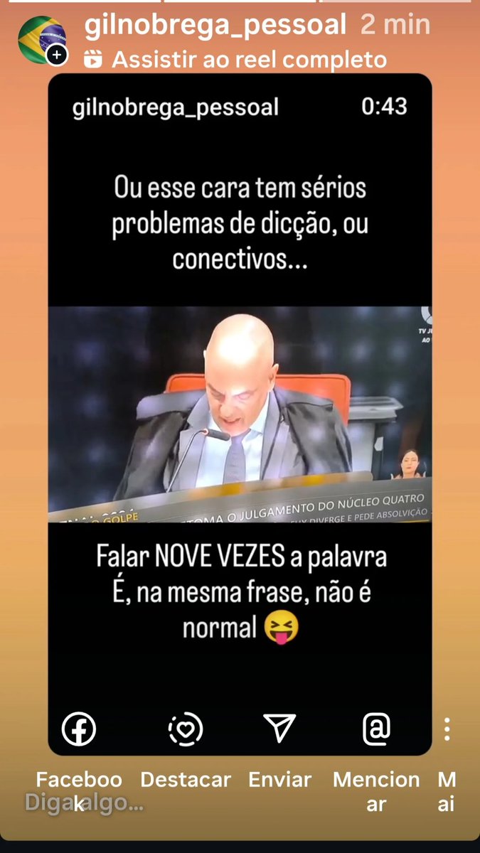 gilnobrega's tweet photo. Xandão, problemas de dicção ou cognitivos...
Procurar psiquiatra urgente!
Falar NOVE VEZES a palavra É na mesma frase não é normal 😜 https://t.co/XcIBzdT7GX