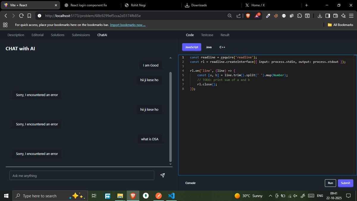savita_gurjar30's tweet image. Topic: MegaProject: Leetcode
@rohit_negi9
Lecture 19: Integrate AI with LeetCode
GitHubRepo:github.com/savigurjar/Lee…
#LeetCodeProject #MegaProjectSeries #CoderArmy #RohitNegiBhaiya