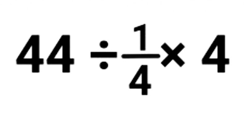 jitendra789789's tweet image. 44➗1/4*4=?