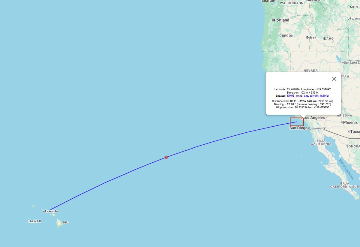 Quick qso with #wh6wr on SO-50, thanks Will.