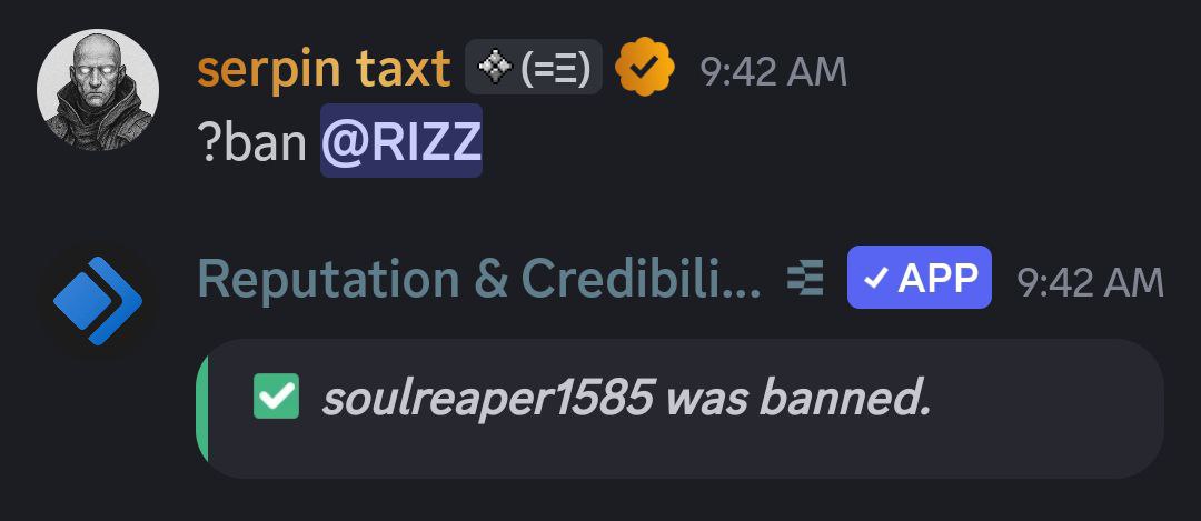0x_rizz's tweet image. Told @serpinxbt that people who have more money can game the system and get more reputation points but he said the @ethos_network algorithm is not built like that ..but everyone knows the system is flawed and I told him to look at the top 250..
Blud got angry and banned me😂