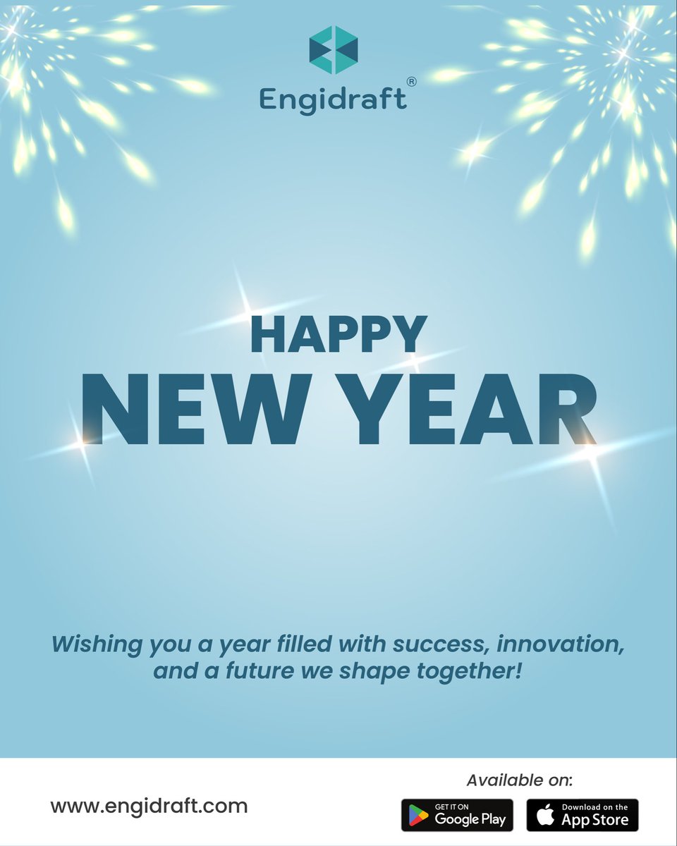 EngidraftApp's tweet photo. 🌟 Wishing you a Prosperous New Year from Engidraft!
Together, let’s turn ideas into innovation and designs into success.

#HappyNewYear #Engidraft #EngineeringDesign #CADEngineer #DraftingServices https://t.co/Js2L4bFJY1