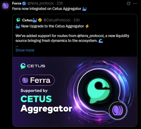 yupaopan's tweet photo. Check out my position on Ferra DLMM!
@ferra_protocol  what a smooth experience and earning at the same time within 4hrs Bang helpful.
If you not doing it you might be missing an Alpha right here right now.

Go check it in $Sui and aggregator is  @CetusProtocol 
Check it out https://t.co/0PD8oyl04n