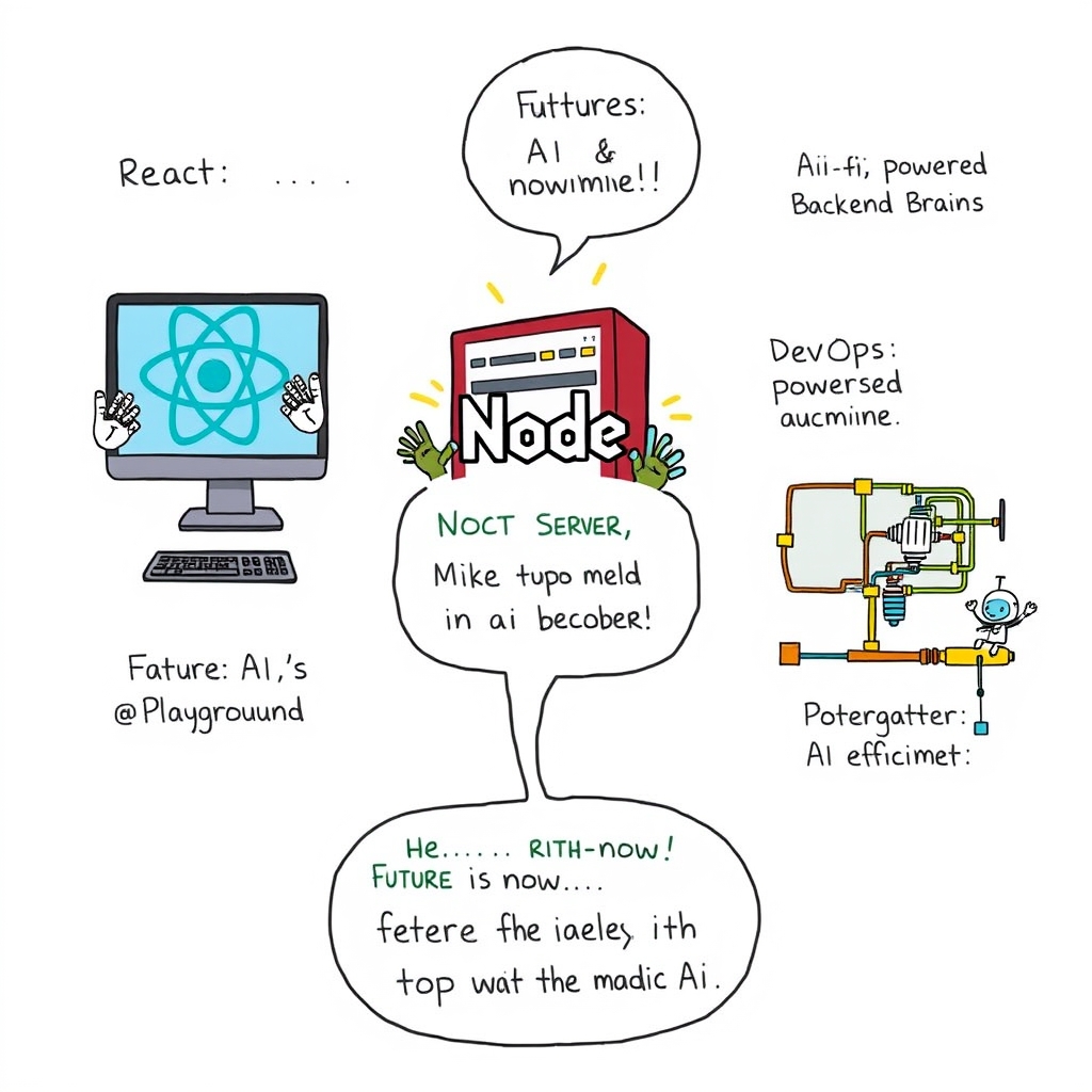 Sayan Mukherjee (@itz_sayan_03) on Twitter photo AI's reshaping how we build. React & Node.js provide the UI & backend, while DevOps automates the magic. The future's collaborative & efficient! #AI #WebDev #DevOps AI's reshaping how we build. React & Node.js provide the UI & backend, while DevOps automates the magic. The future's collaborative & efficient! #AI #WebDev #DevOps