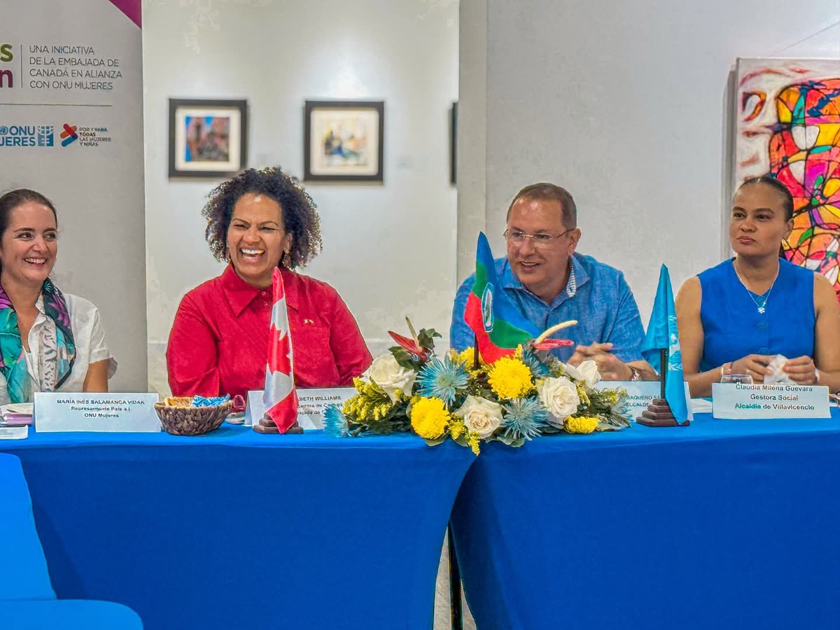 🤝🇨🇦 La @CanEmbCol y la @alcaldiadevillavicencio fortalecen su alianza para el programa #EntornosQueCuidanYApoyan 💜.
Con el apoyo de <a href="/ONUMujeres/">ONU Mujeres</a>, seguimos promoviendo el cuidado, la igualdad y el bienestar de quienes hacen de Villavicencio una ciudad solidaria 🌿🌎.