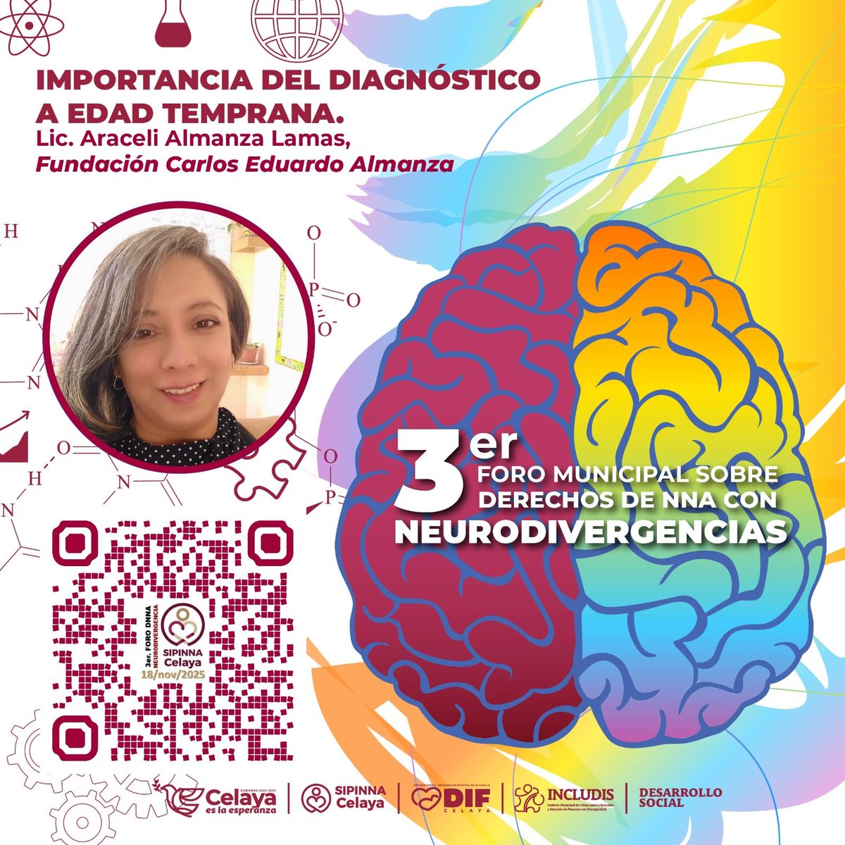 ConecAdhd's tweet photo. 🧠 Este 18 de noviembre se llevará a cabo el 3er Foro Municipal sobre Derechos de NNA con Neurodivergencias en #Celaya.

🎤 Con grandes ponencias

📍¡Regístrate escaneando el QR!

#Neurodivergencias #Inclusión #DiagnósticoTemprano #MunicipioCelaya #SIPINNACelaya https://t.co/qGJ8tvbYxN