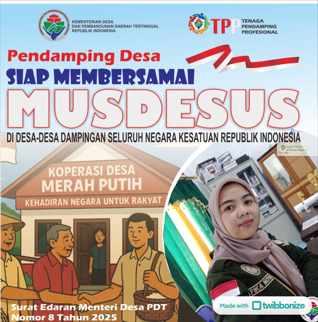 Terus Semangat membersamai Desa.. 
<a href="/YandriSusanto27/">Yandri Susanto</a> 
<a href="/ArizaPatria/">Ariza Patria</a> 
<a href="/kemendespdt/">#BangunDesaBangunIndonesia</a>