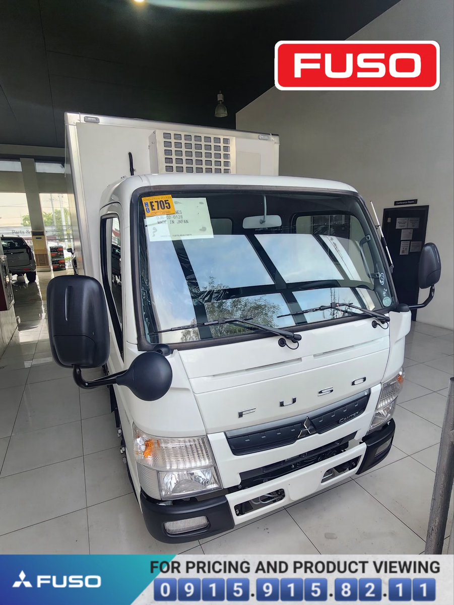 CaraldePhilip's tweet image. 🚛 Bnew #Fuso #CanterFE71FreezerVan (-30°C)

✅ Open for #InHouseFinancing or #bankpo

📋 Specs &amp;amp; Features:

Body Type: #10ftFreezerVan (#MitAir Cooling System)
#CoolingTemperature: Up to -30°C
Engine: 4P10 – 2.99L DOHC Turbocharged Diesel, 16-Valve

mitsubishifusopilipinas.com
