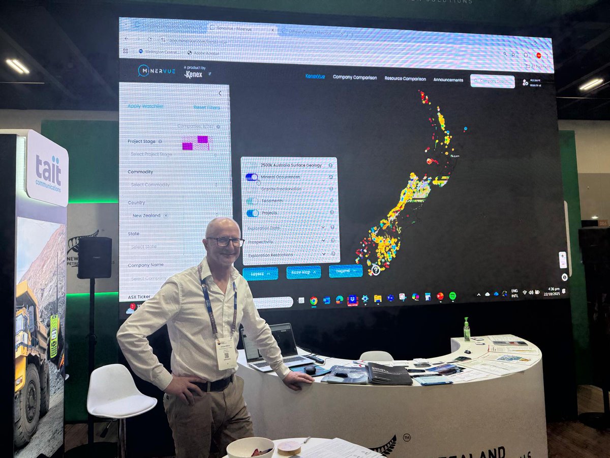 Our Business Development Manager Andrew Wilkins is having a fantastic time at IMARC promoting MinerVue, Kenex exploration data and targeting services, and investment in New Zealand exploration. 

Still plenty of time to catch him or pick up some information about MinerVue at the