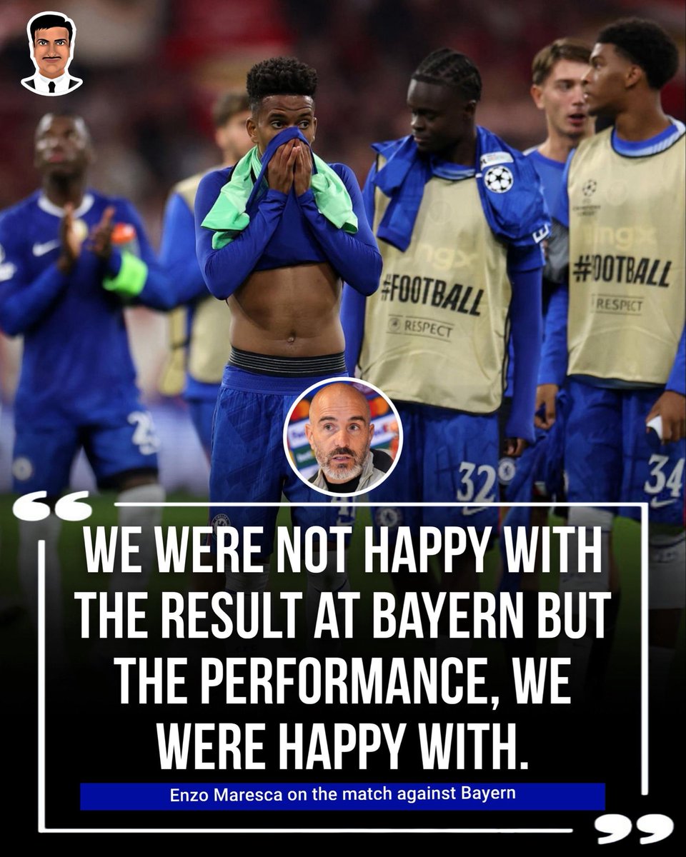 Enzo Maresca talking about the Bayern Munich game.