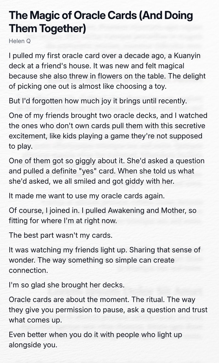 hgraphicstudio's tweet image. The Magic of Oracle Cards (And Doing Them Together)