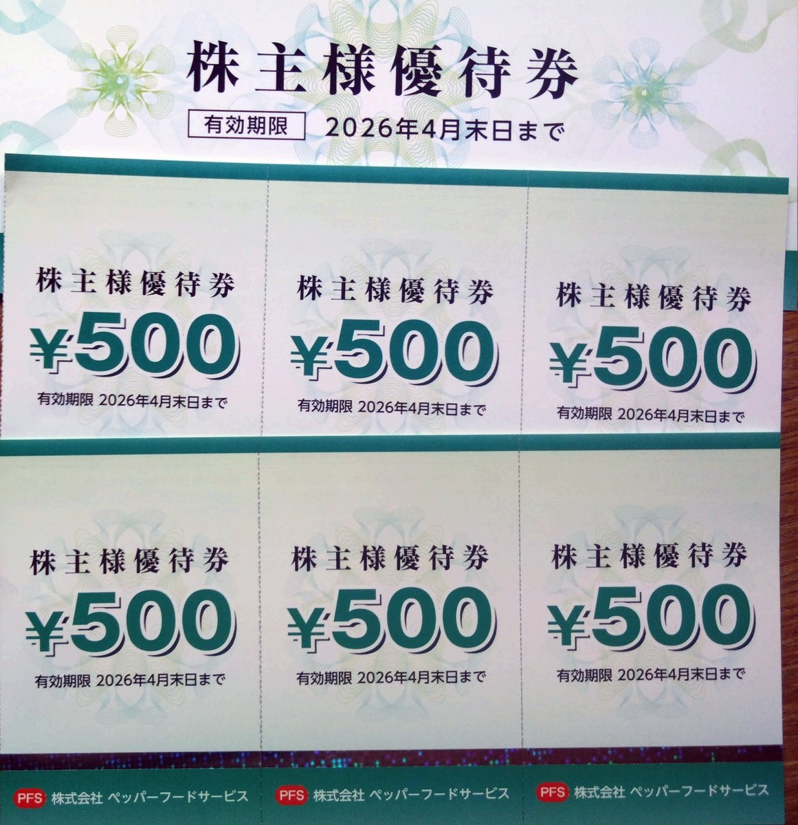 3枚 1日利用券 2026年1月31日期限 配当君 on X