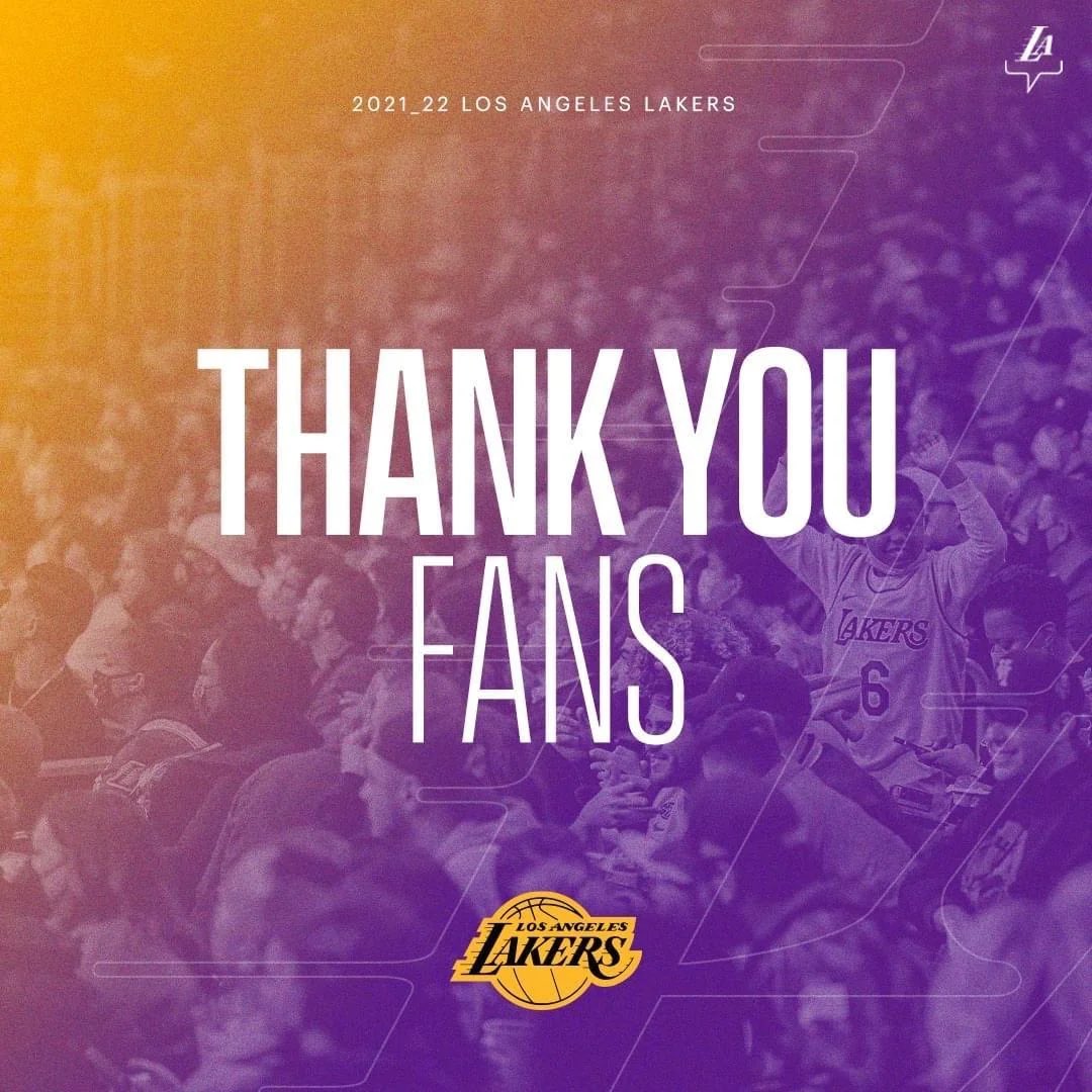 It's been a good season, Lakers fans 🥹 