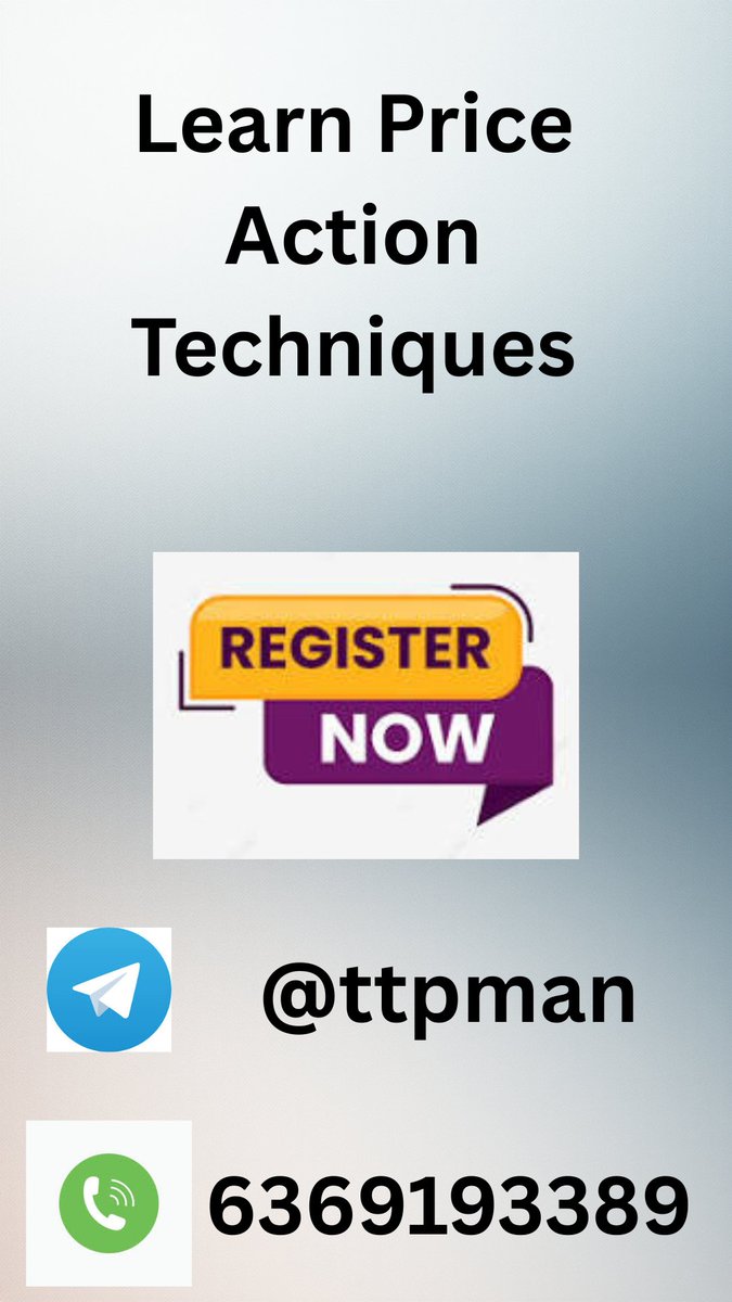 TheTradersPoint's tweet image. #PriceAction #Chartpatterns #CandlestickChart #candlesticpatterns #StockMarketIndia #sharemarketcourse 
for more details please follow our telegram channel 
t.me/TheTradresPoint