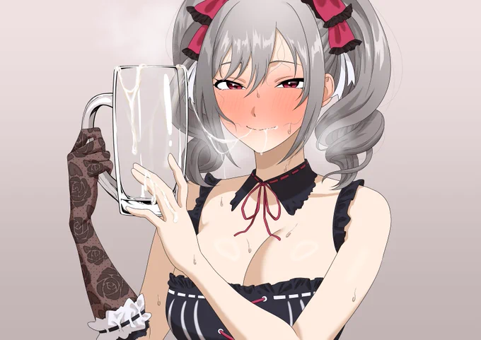 AVデビュー作でザーメンジョッキごっくんする蘭子 skebありがとうございました!