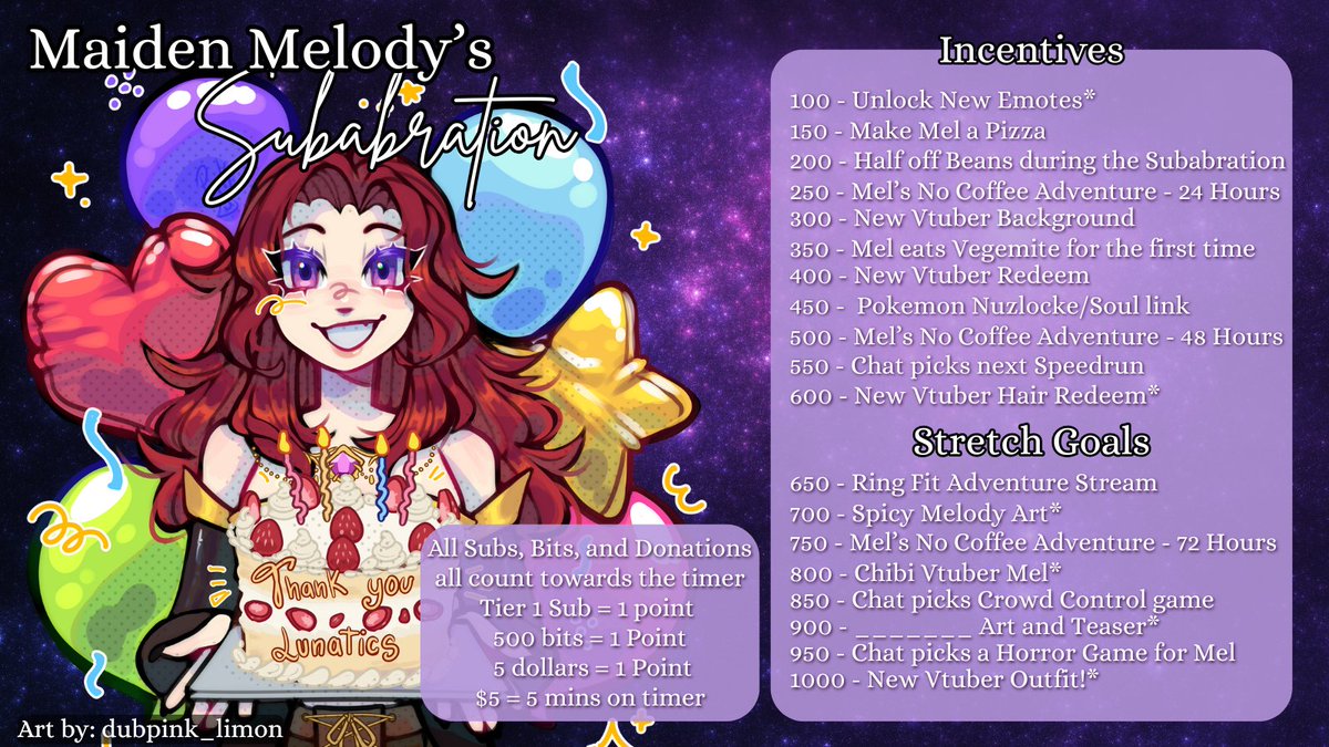Maiden_Melody_'s tweet image. 🦋Announcement Time! 🦋

We will be starting out yearly Subabration tomorrow, Thursday October 23rd at 4pm for 7+ days off fun and Shenanigans! Got a bunch of Collabs, events and incentives!!

Hopefully stream will work and I can see everyone~

twitch.tv/maidenmelody