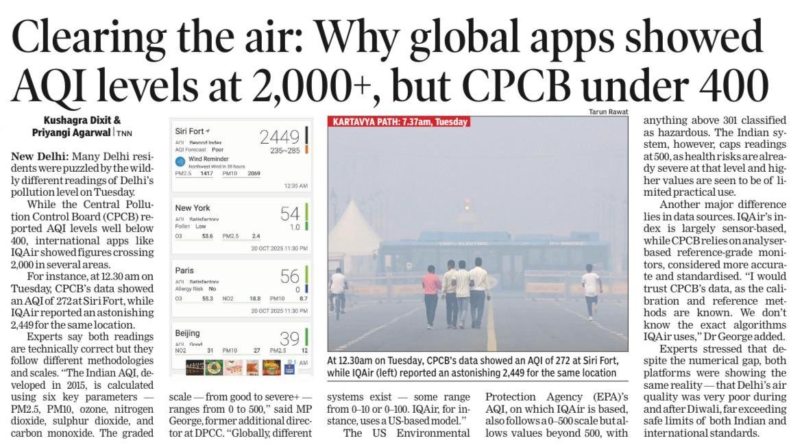 DaaruBaazMehta's tweet image. HOW DELHI GOVT IS FUDGING AQI DATA?
While global monitoring showed 2000+ AQI, Delhi Govt reported under 400 figures !!
What a shame !!