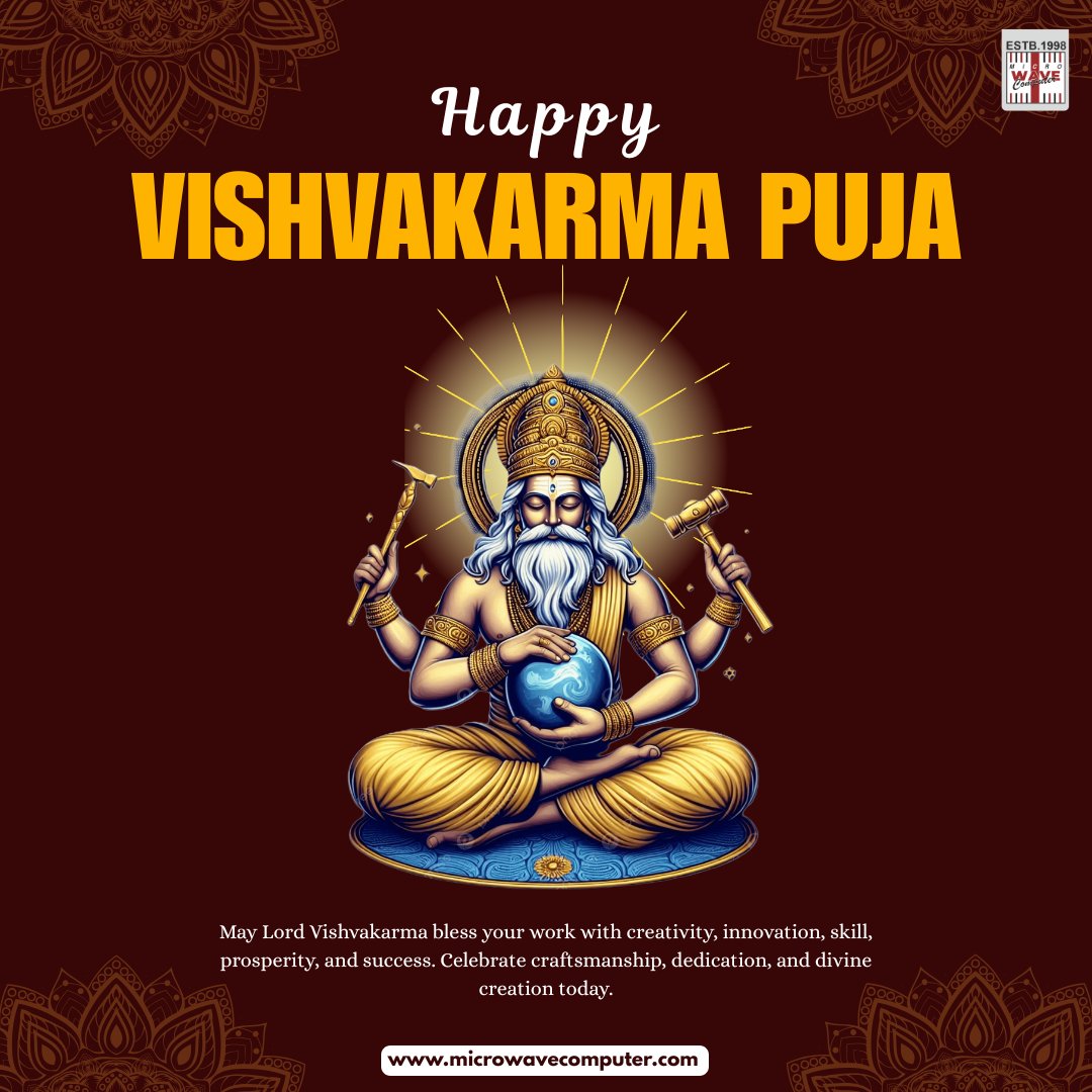 mwc_98's tweet image. 🛠️✨ Wishing you a blessed Vishwakarma Pooja filled with creativity and success!
🌿 May Lord Vishwakarma inspire your work.
🕉️ Let's celebrate craftsmanship and dedication today!
#basiccomputercourse #digitalmarketing #webdevelopment #DCA #adca #microwavecomputer #khanna