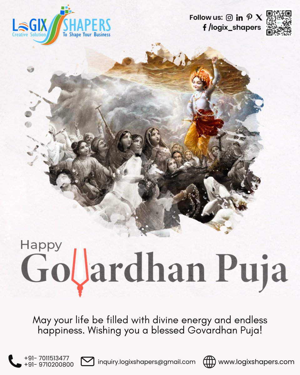 logix_shapers's tweet image. Celebrate the divine spirit of Govardhan Puja! Let’s worship nature, spread love, and embrace gratitude for Lord Krishna’s blessings.

Visit: logixshapers.com

#LogixShapers #govardhanpuja #radhekrishna #festivevibes #bhakti #govardhantradition #jaishreekrishna #vrindavan