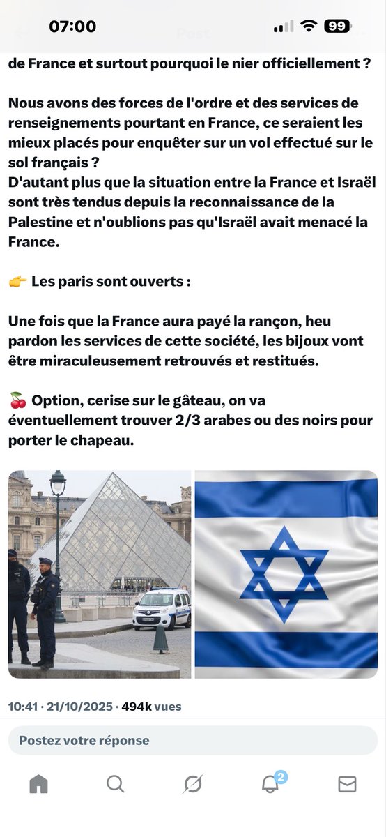 Esprit de Qontradiction (@grandsachoir) on Twitter photo Le complotisme est souvent, trop souvent, basé sur l’antisémitisme. C’est la base…
#Louvre Le complotisme est souvent, trop souvent, basé sur l’antisémitisme. C’est la base…
#Louvre