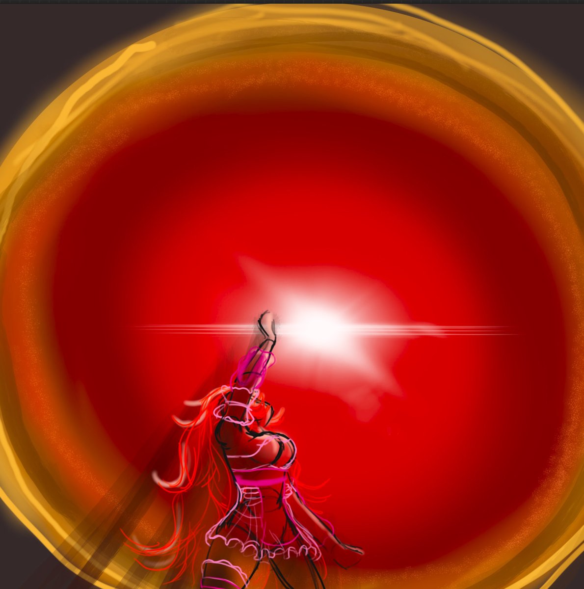 I did a gesture drawing of <a href="/ApolloMythos/">ApolloMythos 🙏🏼☀️FEB 15th 2.0 Debut</a> to see if my wrist is feeling better. 
I thought this picture was cool and had this idea for a drawing for a while now. 
#DoodleAp