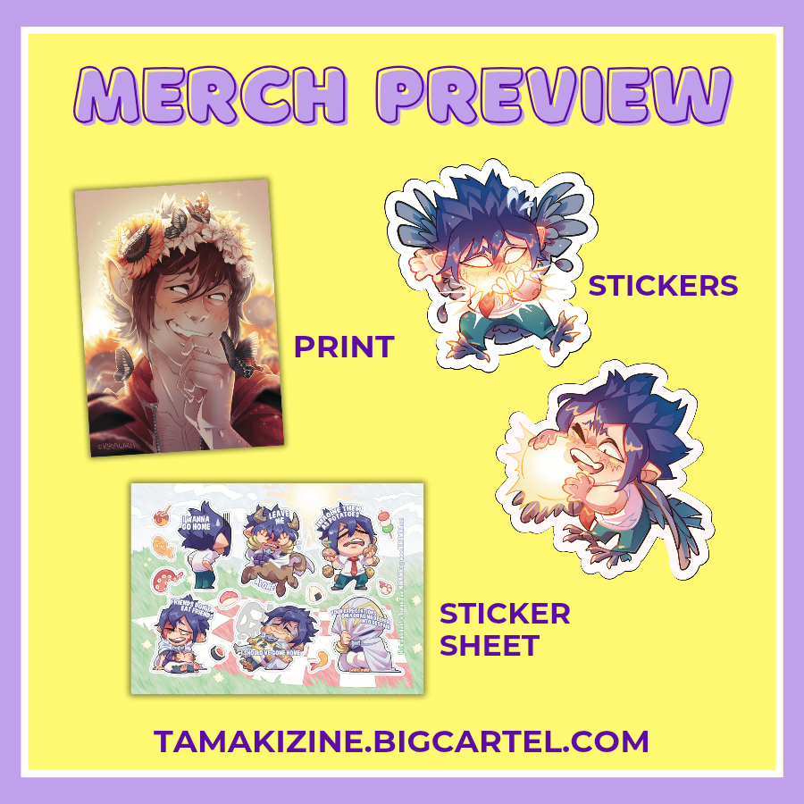 Pre-orders for <a href="/TamakiZine/">Hello Sunshine!: Tamaki Amajiki Zine | SHOP OPEN!</a> are extended till the end of October!
tamakizine.bigcartel.com
You've only got 9 days left to secure this Amajiki merch 🌻

#tamakiamajiki #MyHeroAcademia #MHAfanart