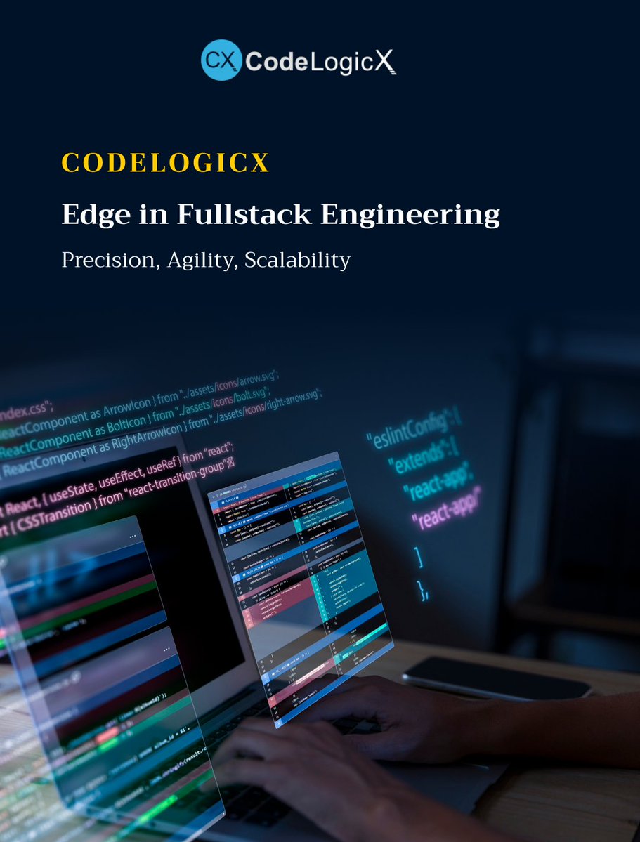 Codelogicx's tweet image. From idea to deployment — build smarter, faster, and stronger with Fullstack Engineering Excellence.
At CodeLogicX, we turn concepts into scalable, high-performing digital products that deliver real business impact.
#FullstackDevelopment #TechInnovation #CodeLogicX