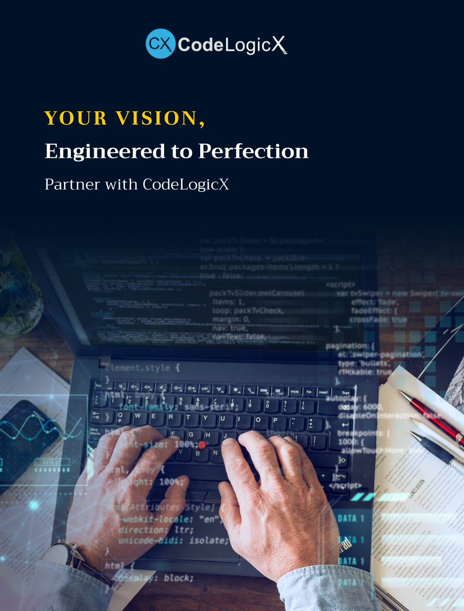 Codelogicx's tweet image. From idea to deployment — build smarter, faster, and stronger with Fullstack Engineering Excellence.
At CodeLogicX, we turn concepts into scalable, high-performing digital products that deliver real business impact.
#FullstackDevelopment #TechInnovation #CodeLogicX