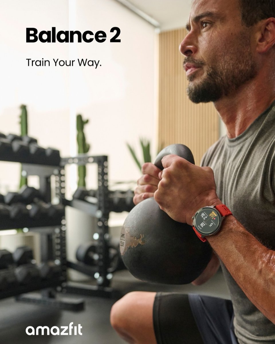 AmazfitIN's tweet image. Every rep counts when you train with purpose.
Amazfit Balance 2 helps you push limits and stay in sync with your progress.
BUY NOW at Amazon.in 

#Smartwatch #Amazfit #PerformanceDriven