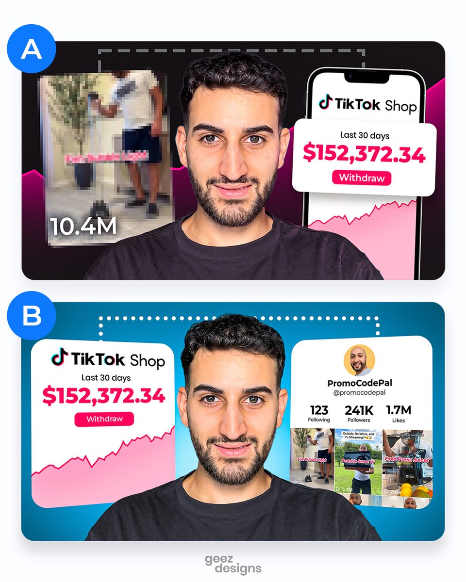 Recent thumbnail design 🧩
A or B?  Which will you click? 👀