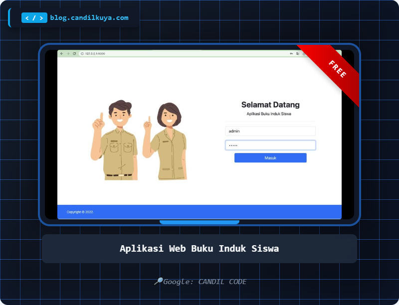 candil_kuya's tweet image. Source Code Aplikasi Web Buku Induk Siswa PHP Laravel
Dapatkan di blog Candil Code
#candilcode #candilriyadi #candilkuya
