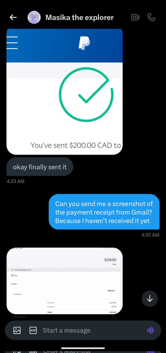 #scammeralert #scammer
This mf <a href="/Masikasnake/">Masika the explorer</a> is scamming artists, wasting their time, and taking free sketches without payment. Then she sends fake payment screenshots. I want my fellow artists to be aware of her and report her, please.