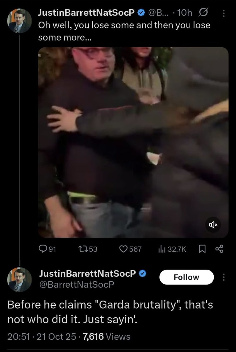 <a href="/TRobinsonNewEra/">Tommy Robinson 🇬🇧</a> <a href="/ezralevant/">Ezra Levant 🍁🚛</a> What happened last night was a absolute disgrace. A little neo-Nazi called Justin Barrett is 💯 behind this.