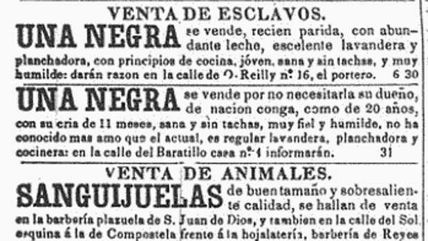 outsidersesp's tweet image. Para cuando te vengan con lo de España, lo demócratas que hemos sido y tal… 

Anuncios en la prensa de 1846. Se venden negras recién paridas, o por no necesitarlas.

O venderlas en la sección de ‘Ventas de animales’ en la prensa colonial española.