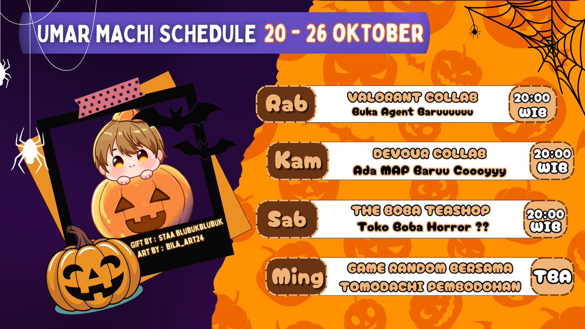 JUWAAAADWAALL MINGGU INI GGGEEESSS.. MAAP TELAT HARI INI UJAN JADI BANYAK NGULET DI KASUR HEHE ∠( ᐛ 」∠)＿

Minggu ini ada strim palo maen horor dan maen game randoooommmm ₍₍⚞(˶˃ ꒳ ˂˶)⚟⁾⁾

#UmarLaipu