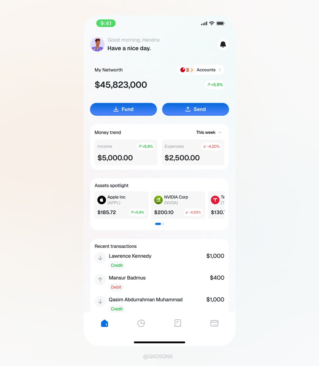 code_blve's tweet image. ✨🚀 Finance and assets monitoring, Fintech homepage design. How is your week going?