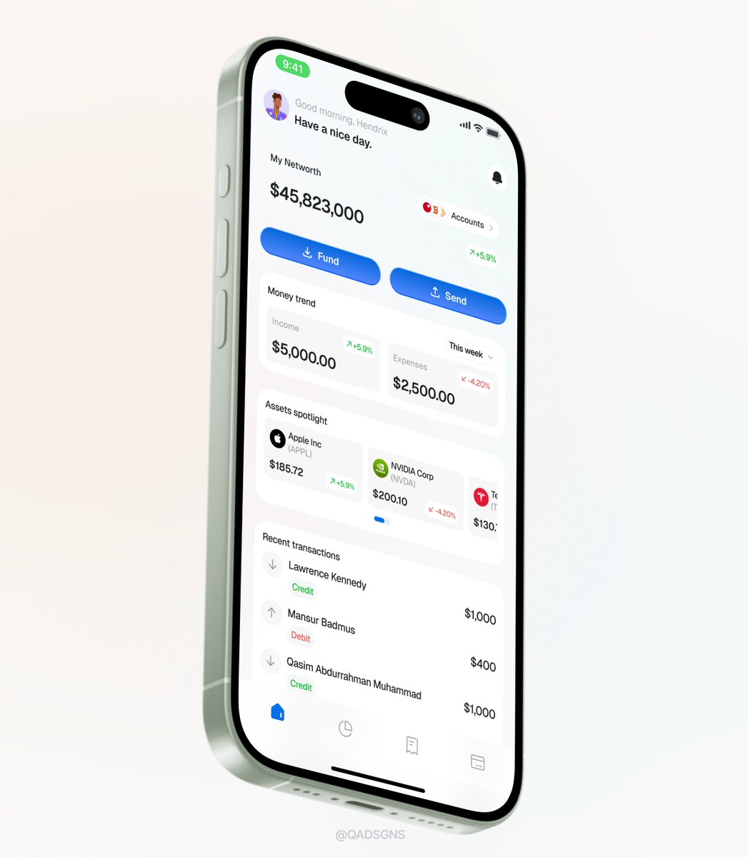 code_blve's tweet image. ✨🚀 Finance and assets monitoring, Fintech homepage design. How is your week going?