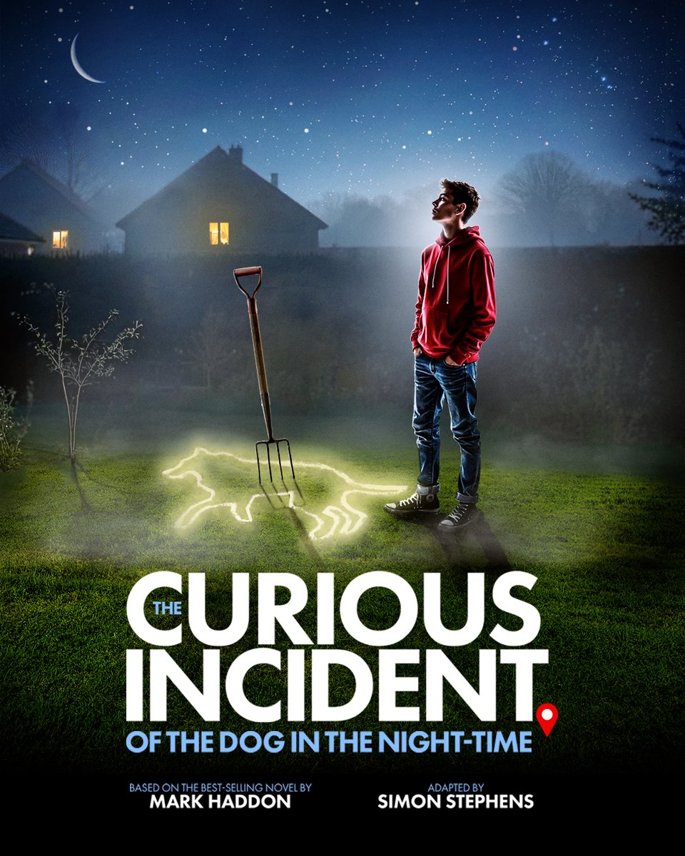 MuseCreativecom's tweet image. Thrilled to unveil our key art for The Curious Incident of the Dog in the Night-Time 🧩🌌🐕 Opening Sept 2026 Birmingham Rep prior to a UK tour. Adaptation by Simon Stephens, from Mark Haddon’s best-selling novel, produced by Melting Pot &amp;amp; Birmingham Rep. #CuriousIncident #KeyArt