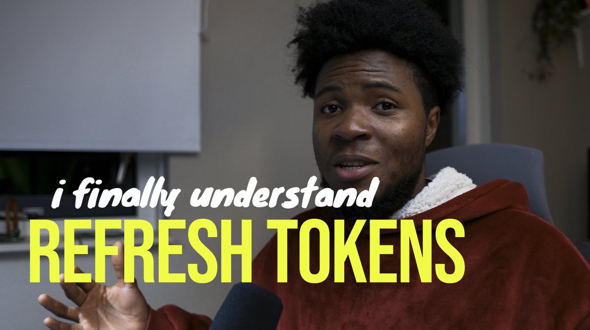 iamdillion's tweet image. Why exactly are refresh tokens so important?
youtu.be/HJ09m-xFvTk
in my new video, i explained what refreshTokens are, the confusions i’ve had about them, and how they now make so much sense to me