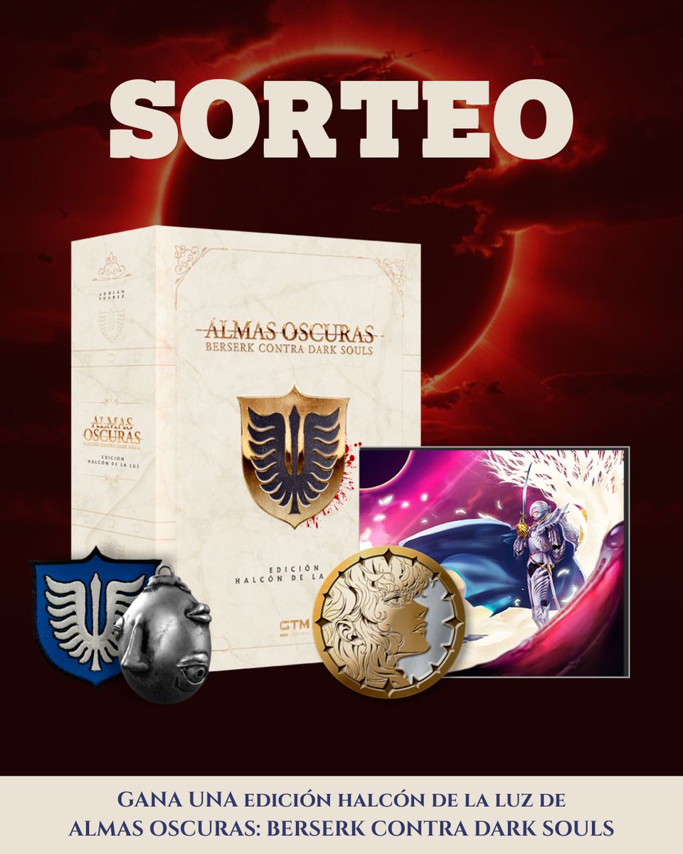 IchiDan 🐉💎 - Puerta al Sótano (@dan_chaos) on Twitter photo 🔥SORTEO🔥
¡Gana una edición LIMITADA «EL HALCÓN DE LA LUZ« de ALMAS OSCURAS: Berserk contra Dark Souls!
👉¡Un libro para amantes de los souls y Berserk!
1️⃣Haz RT
2️⃣Sigue a @gamestribune & <a href="/dan_chaos/">IchiDan 🐉💎 - Puerta al Sótano</a> 
🗓️Fin 31/10/2025 - Válido para Península 🔥SORTEO🔥
¡Gana una edición LIMITADA «EL HALCÓN DE LA LUZ« de ALMAS OSCURAS: Berserk contra Dark Souls!
👉¡Un libro para amantes de los souls y Berserk!
1️⃣Haz RT
2️⃣Sigue a @gamestribune & <a href="/dan_chaos/">IchiDan 🐉💎 - Puerta al Sótano</a> 
🗓️Fin 31/10/2025 - Válido para Península