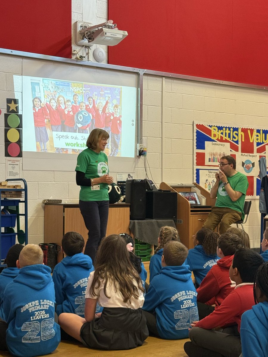 We have <a href="/NSPCC/">NSPCC</a> in school today delivering a workshop to year 6 about how to stay safe and the importance of speaking out! 🟢⚪️