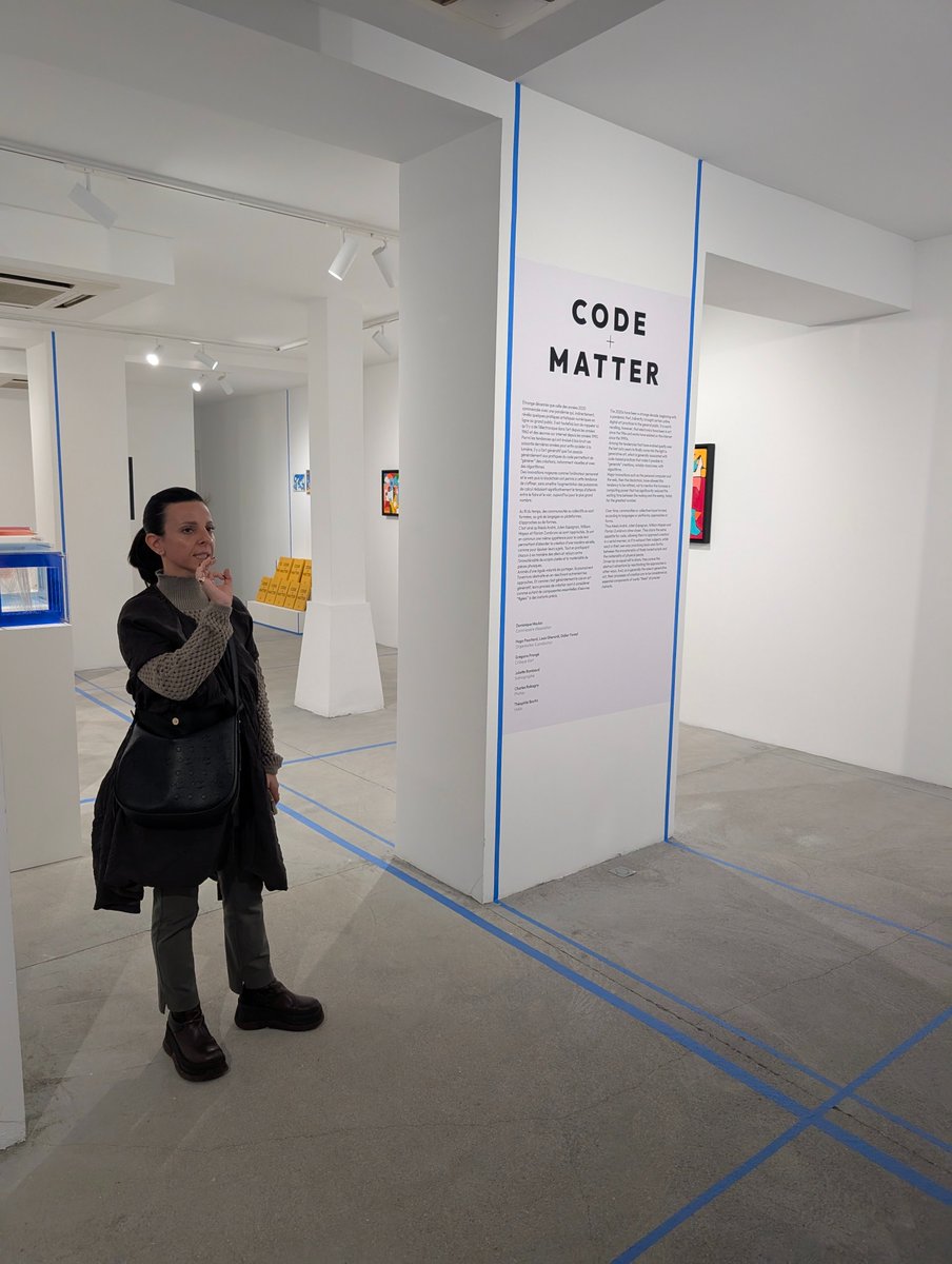 jmpailhon's tweet image. GM
Live from CODE + MATTER exhibition in Paris
With physical artworks from generative art rising stars @williamapan @florianzumbrunn @MacTuitui and @Julien_Espagnon
Introduced by @100collectors' founder @eleonorabrizi
Curated by @dmoulon
Don't miss it! Opened until the…
