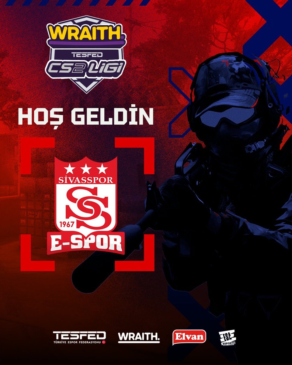 trcsespor's tweet image. 🚨 Sivasspor Espor, Counter Strike sahnesine geri döndü!
TESFED, Wraith TESFED CS2 Ligi'nde SuperMassive Esports'un çekildiğini, yerine Sivasspor Espor'un katıldığını açıkladı!