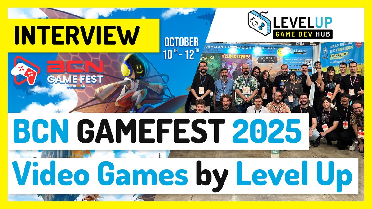 game_levelup's tweet image. 📰 New blog post! 🥳

👉 Discover our experience at @bcngamefest 2025 and the interviews where we showcased amazing projects born in the Level Up pre-#incubation program, along with a few special guests.

🔗 More info and video here: levelup-gamedevhub.com/en/news/our-ex…

#indiedev #gamedev…