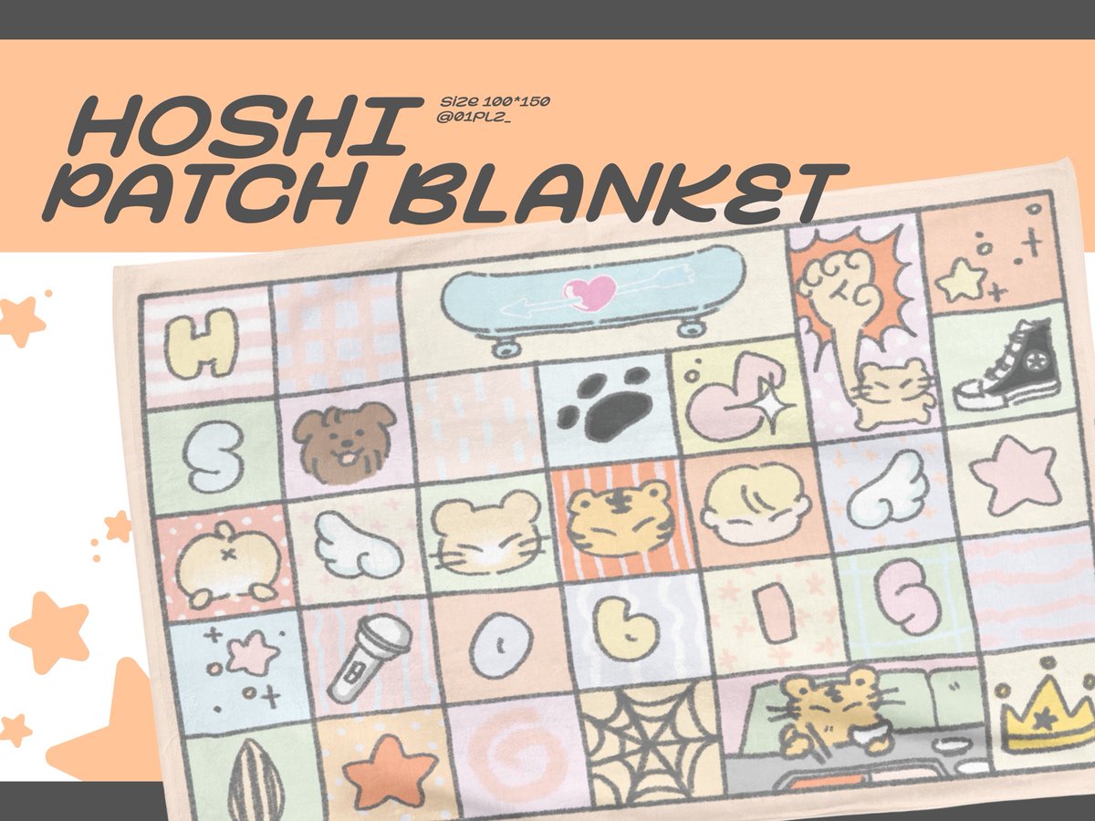 𖤐 HOSHI PATCH BLANKET 𖤐
SVT 호시 패치담요 판매

🗓️ 10/23 18:15 ~ 10/31 23:59
🔗 witchform.com/deposit_form.p…
📮 spin-spin.com/01plz_

#RT 추첨 한 분께 호시 패치담요를 드립니다 !

자세한 내용은 폼 확인해주세요