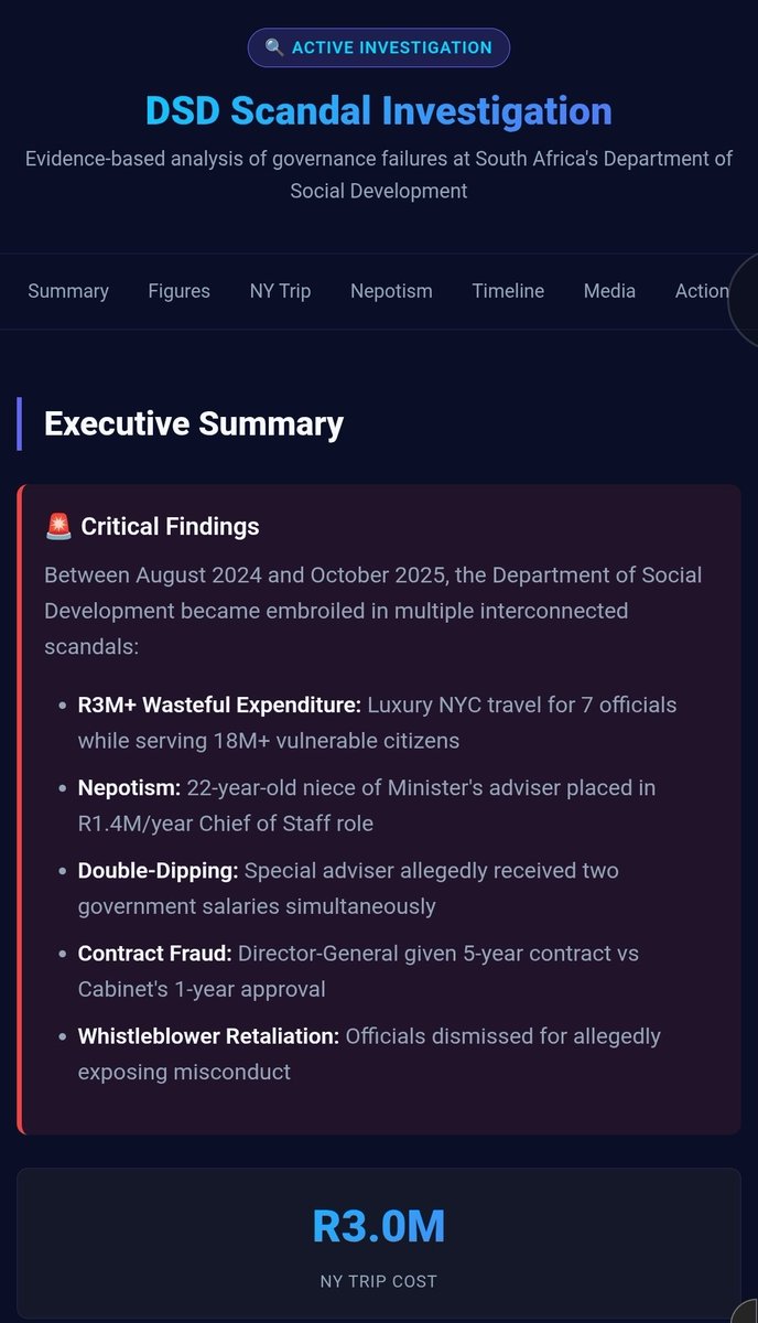 DsD Investigation Brief - > alx0r.github.io/Aartless/dsdsa… <a href="/dailymaverick/">Daily Maverick</a> <a href="/DanCorderOnAir/">Dan Corder 📺</a>