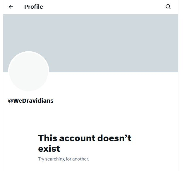 rishibagree's tweet image. The divisive X account @WeDravidians, operated by Bangladeshi citizen Abid Hasan to sow regional discord in India, has been suspended