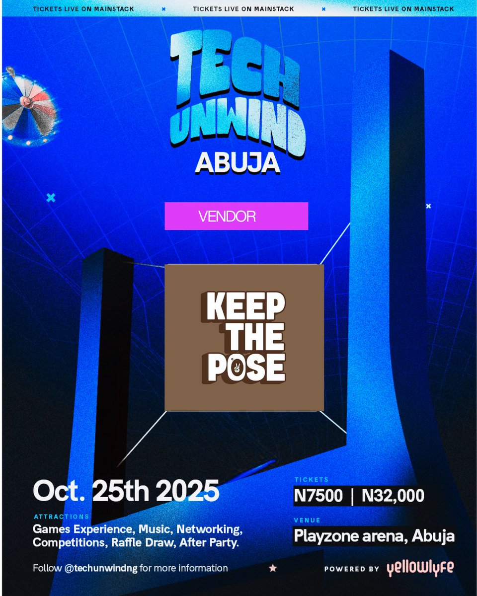 TechUnwind_'s tweet image. Branded Instant Polaroid at TechUnwind Abuja?
Yessssirrrr
We are proud to announce Keep The Pose as our official vendor for all things Polaroids, memories and fun!
Be a part of it.
Get your tickets via the link below
unwindfest.co/tech-ng