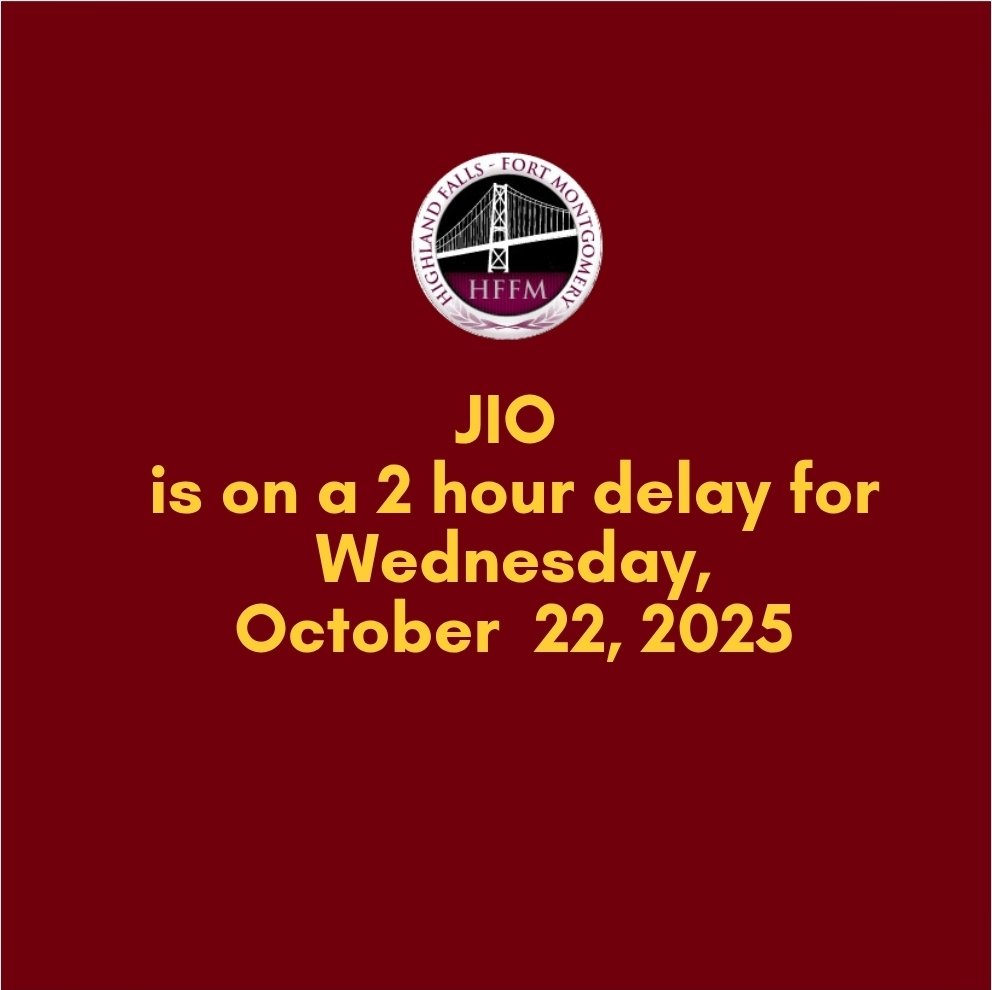 Due to a power outage at ONLY JIO will operate on a 2-hour delay for 10/25/25. All other schools will open on time.  #HFFMCSD #JIO